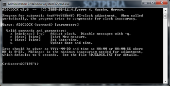 ADJCLOCK screenshot