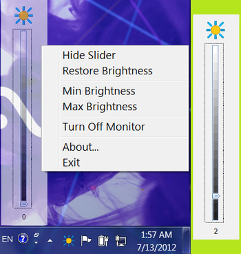 Adjust Laptop Brightness screenshot