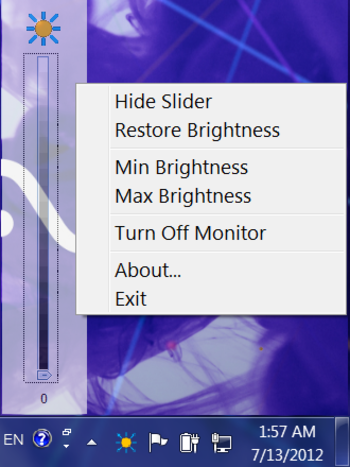 Adjust Laptop Brightness screenshot