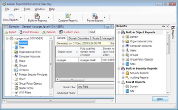 Admin Report Kit for Active Directory (ARKAD) screenshot