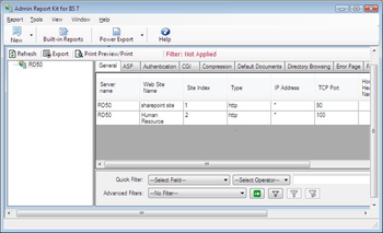 Admin Report Kit for IIS 7 - (ARKIIS) screenshot