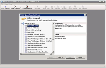 Admin Report Kit for SharePoint 2010 screenshot