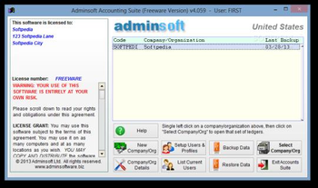 Adminsoft Accounts screenshot