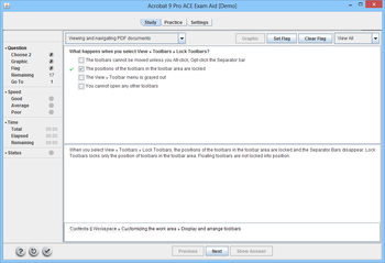 Adobe Acrobat 9 Professional ACE Exam Aid screenshot