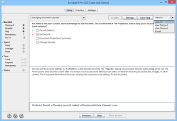 Adobe Acrobat 9 Professional ACE Exam Aid screenshot 3