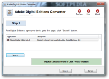 Adobe Digital Editions Converter screenshot