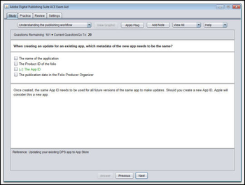 Adobe Digital Publishing Suite ACE Exam Aid screenshot