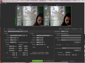 Adobe Flash Media Live Encoder screenshot