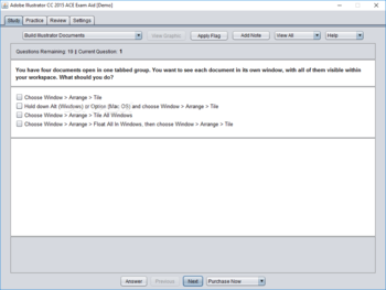 Adobe Illustrator CC 2015 ACE Exam Aid screenshot