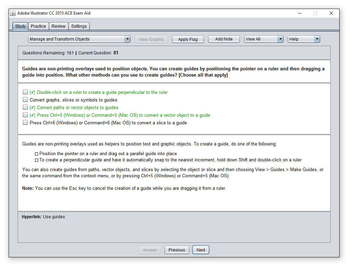 Adobe Illustrator CC 2015 ACE Exam Aid screenshot