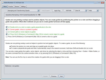 Adobe Illustrator CC ACE Exam Aid screenshot