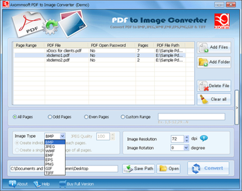 Adobe Pdf to Image Converter screenshot