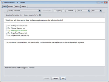 Adobe Photoshop CC ACE Exam Aid screenshot