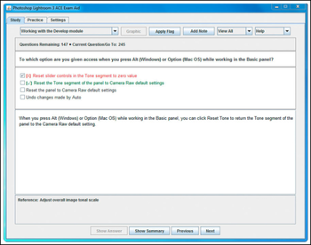 Adobe Photoshop Lightroom 3 ACE Exam Aid screenshot