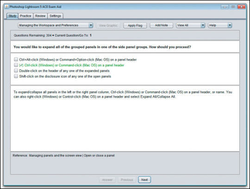 Adobe Photoshop Lightroom 5 ACE Exam Aid screenshot