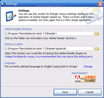 Adobe Reader SpeedUp screenshot 2