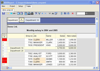 ADOReport screenshot 2