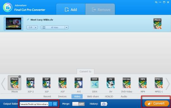 Adoreshare Final Cut Pro Converter screenshot