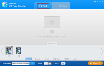 Adoreshare MTS Converter screenshot