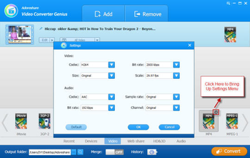 Adoreshare Video Converter Genius screenshot