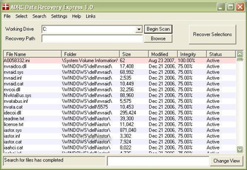 ADRC Data Recovery Express screenshot 2