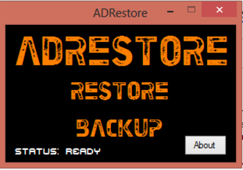 ADRestore screenshot