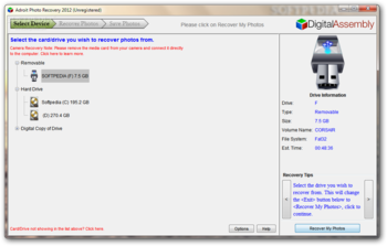 Adroit Photo Recovery screenshot
