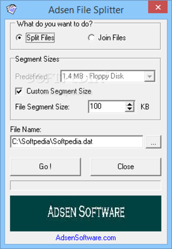 Adsen File Splitter screenshot