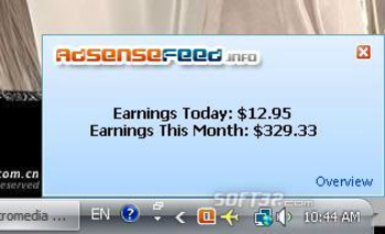 Adsense Earning System tray Tracker screenshot 2