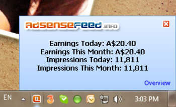 Adsense Earnings Tracker screenshot