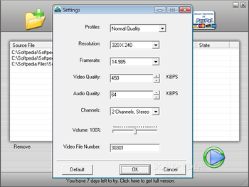 Adusoft PSP Video Converter screenshot 2