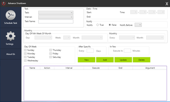 Advance Shutdown screenshot