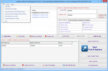 Advance Word Find Replace Pro screenshot 2
