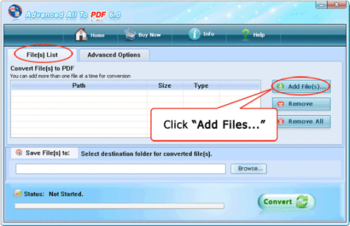 Advanced All to PDF screenshot