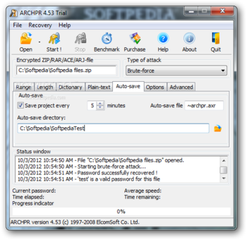 Advanced Archive Password Recovery screenshot 4