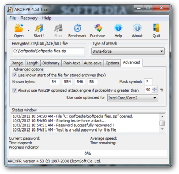 Advanced Archive Password Recovery screenshot 6