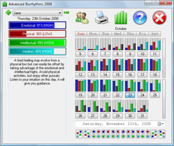 Advanced Biorhythms screenshot