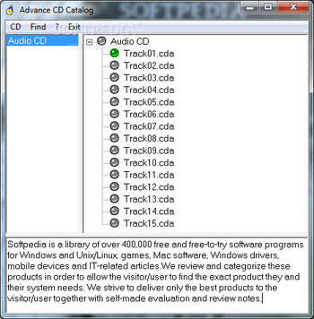 Advanced CD catalog screenshot