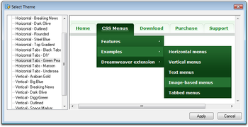 Advanced CSS Drop Down Menu Dreamweaver Extension screenshot 3