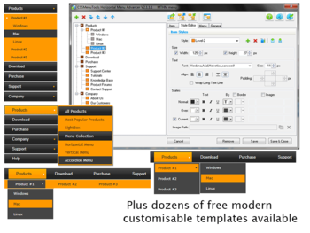 Advanced CSS Menu Suite - Expression Web screenshot