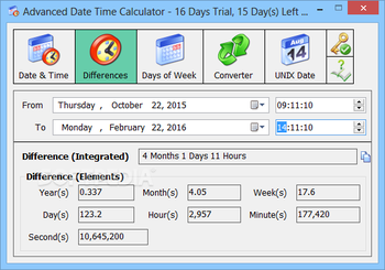 Advanced Date Time Calculator screenshot 2