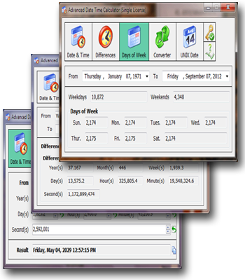 Advanced Date Time Calculator screenshot