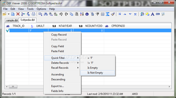 Advanced DBF Editor screenshot