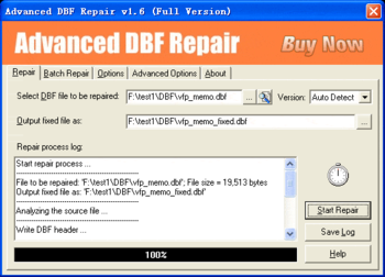 Advanced DBF Repair screenshot 2