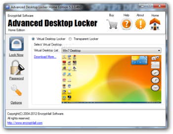 Advanced Desktop Locker Home Edition screenshot
