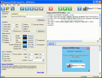 Advanced DHTML Popup Pro screenshot 2