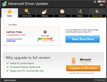 Advanced Driver Updater screenshot