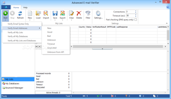 Advanced E-mail Verifier screenshot 2