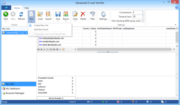 Advanced E-mail Verifier screenshot 3