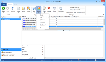 Advanced E-mail Verifier screenshot 5